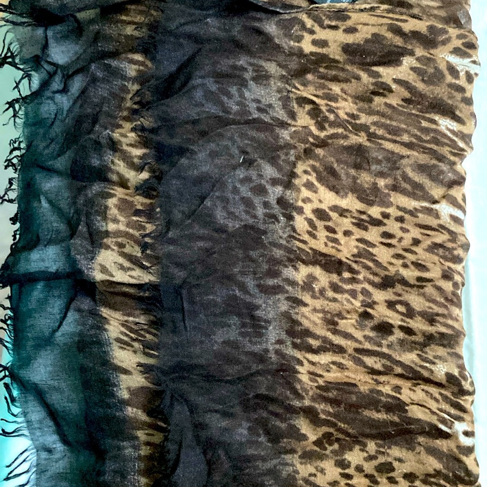 Leopard print scarf by Signature Collection.